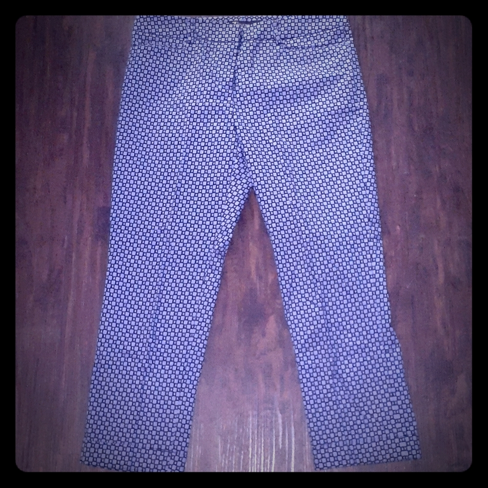 Navy blue and pewter capri